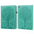 For Huawei MediaPad M5 lite Tree & Deer Pattern Pressed Printing Horizontal Flip PU Leather Case with Holder & Card Slots(Green) - Huawei by PMC TechLife | Online Shopping South Africa | PMC TechLife | Buy Now Pay Later Mobicred