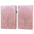 For Lenovo M10 TB-X505L Tree & Deer Pattern Pressed Printing Horizontal Flip PU Leather Case with Holder & Card Slots(Pink) - Lenovo by PMC TechLife | Online Shopping South Africa | PMC TechLife | Buy Now Pay Later Mobicred