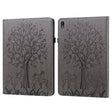 For Lenovo Tab P11 2020 / P11 Plus 2021 Tree & Deer Pattern Pressed Printing Horizontal Flip PU Leather Case with Holder & Card Slots(Grey) - Lenovo by PMC TechLife | Online Shopping South Africa | PMC TechLife | Buy Now Pay Later Mobicred