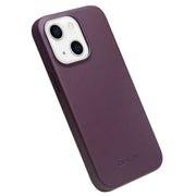 For iPhone 13 QIALINO Nappa Cowhide MagSafe Magnetic Protective Case(Purple Crystal)