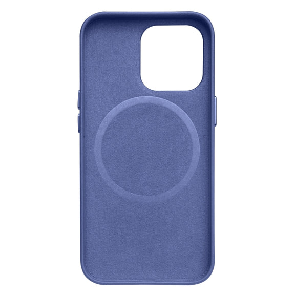 For iPhone 13 mini QIALINO Nappa Cowhide MagSafe Magnetic Protective Case (Blue)
