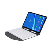 BM10 Diamond Texture Detachable Bluetooth Keyboard Leather Tablet Case with Pen Slot & Triangular Back Support For Lenovo Smart Tab M10 HPD Plus TB-X606F 10.3 inch(Black White)