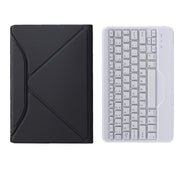 BM12 Diamond Texture Detachable Bluetooth Keyboard Leather Tablet Case with Pen Slot & Triangular Back Support For Lenovo Pad Plus 11 inch TB-J607F / Tab P11 11 inch TB-J606F(Black White)