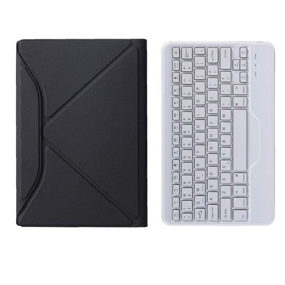 BM12 Diamond Texture Detachable Bluetooth Keyboard Leather Tablet Case with Pen Slot & Triangular Back Support For Lenovo Pad Plus 11 inch TB-J607F / Tab P11 11 inch TB-J606F(Black White)