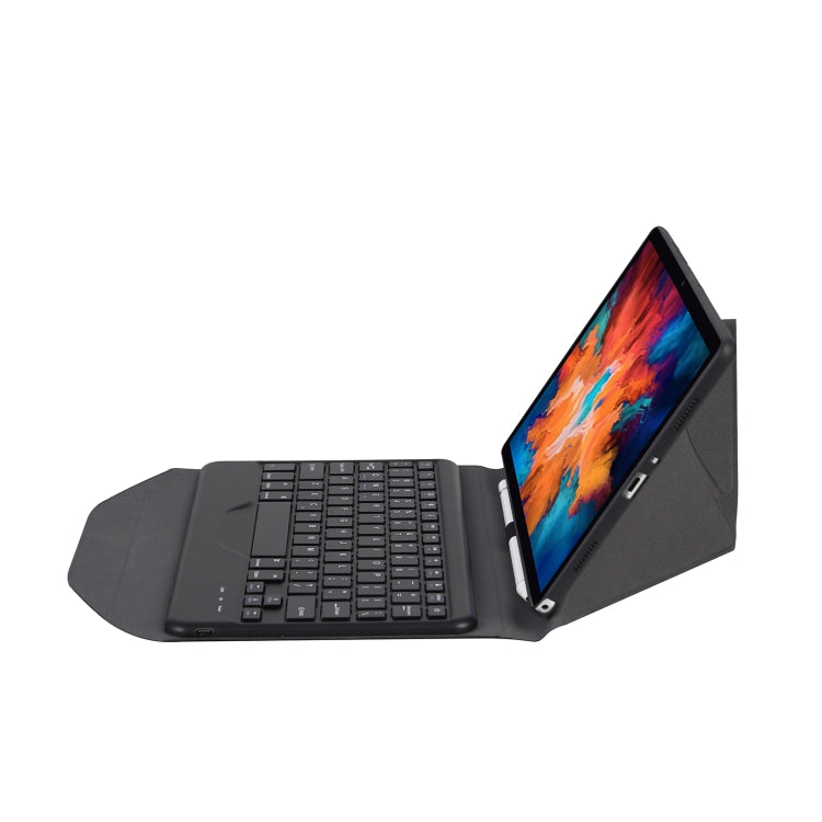 BM13 Diamond Texture Detachable Bluetooth Keyboard Leather Tablet Case with Pen Slot & Triangular Back Support For Lenovo Pad Pro 11.5 inch 2021 TB-J716F / Tab P11 Pro 11.5 inch TB-J706F(Black) - Lenovo Keyboard by PMC TechLife | Online Shopping South Africa | PMC TechLife