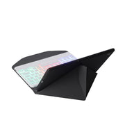 BM10S Backlight Edition Diamond Texture Detachable Bluetooth Keyboard Leather Tablet Case with Pen Slot & Triangular Back Support For Lenovo Smart Tab M10 HPD Plus TB-X606F 10.3 inch(Black White)