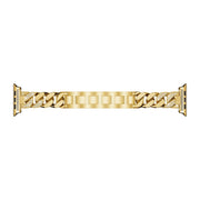 For Apple Watch Series 9&8&7 41mm / SE 3&SE 2&6&SE&5&4 40mm / 3&2&1 38mm Single Row Denim Diamond Alloy Watch Band(Gold)
