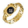 For Apple Watch Series 8&7 45mm / SE 2&6&SE&5&4 44mm / 3&2&1 42mm Single Row Denim Diamond Alloy Watch Band(Gold) - Watch Bands by PMC TechLife | Online Shopping South Africa | PMC TechLife | Buy Now Pay Later Mobicred