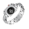For Apple Watch Series 8&7 45mm / SE 2&6&SE&5&4 44mm / 3&2&1 42mm Single Row Denim Diamond Alloy Watch Band(Silver) - free shipping - PMC TechLife - Order now!
