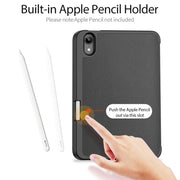 For iPad mini 7 / mini 6 DUX DUCIS Domo Series Horizontal Flip Magnetic TPU + PU Leather Tablet Case with Three-folding Holder & Pen Slot(Black)