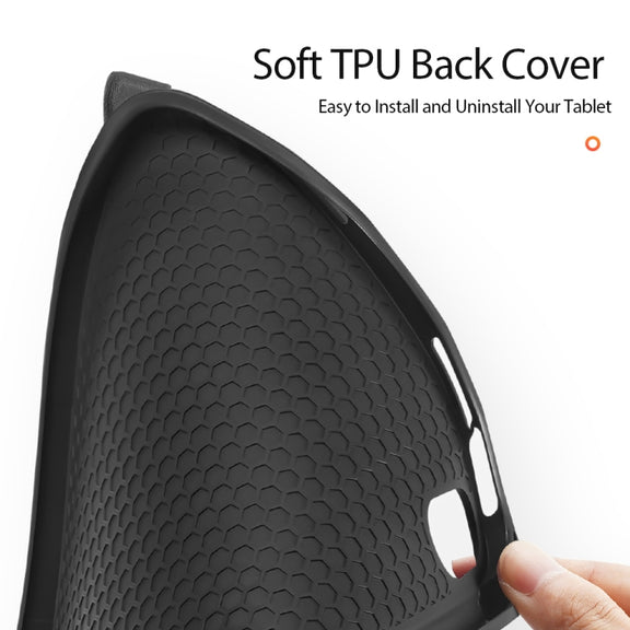 For iPad mini 7 / mini 6 DUX DUCIS Domo Series Horizontal Flip Magnetic TPU + PU Leather Tablet Case with Three-folding Holder & Pen Slot(Black)
