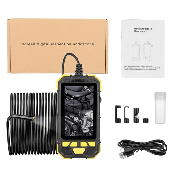 Y19 8mm Single Lens Hand-held Hard-wire Endoscope with 4.3-inch IPS Color LCD Screen, Cable Length:2m(Yellow)