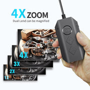 Y17 5MP 7.9mm Dual-lens HD Autofocus WiFi Industrial Digital Endoscope Zoomable Snake Camera, Cable Length:5m Hard Cable(Black)