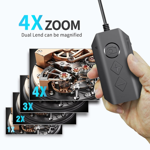 Y17 5MP 7.9mm Dual-lens HD Autofocus WiFi Industrial Digital Endoscope Zoomable Snake Camera, Cable Length:5m Hard Cable(Black)