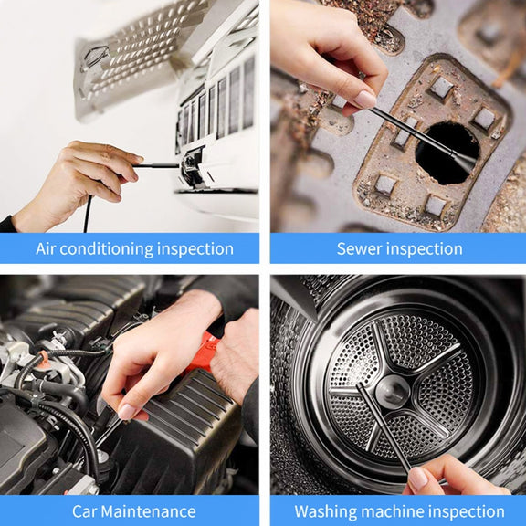 Y17 5MP 7.9mm Dual-lens HD Autofocus WiFi Industrial Digital Endoscope Zoomable Snake Camera, Cable Length:5m Hard Cable(Black)