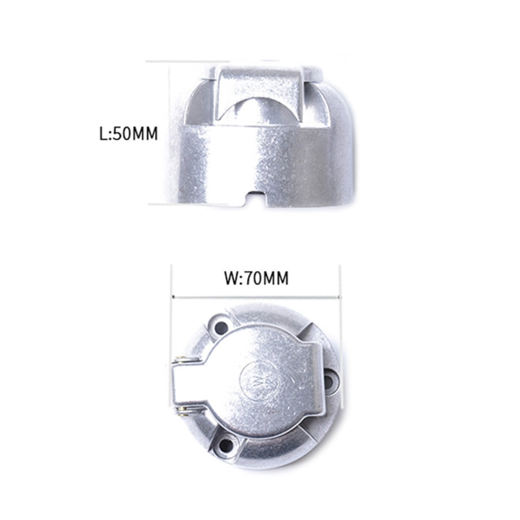 A0201 12V 7 Pin Round Plug Female Metal Trailer Adapter Connector Boat Carvan EU Plug - Terminal connectors by PMC TechLife | Online Shopping South Africa | PMC TechLife | Buy Now Pay Later Mobicred