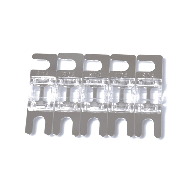 A0304 Transparent 5 PCS Car Audio AFS Mini ANL 30A Fuse Nicked Plated