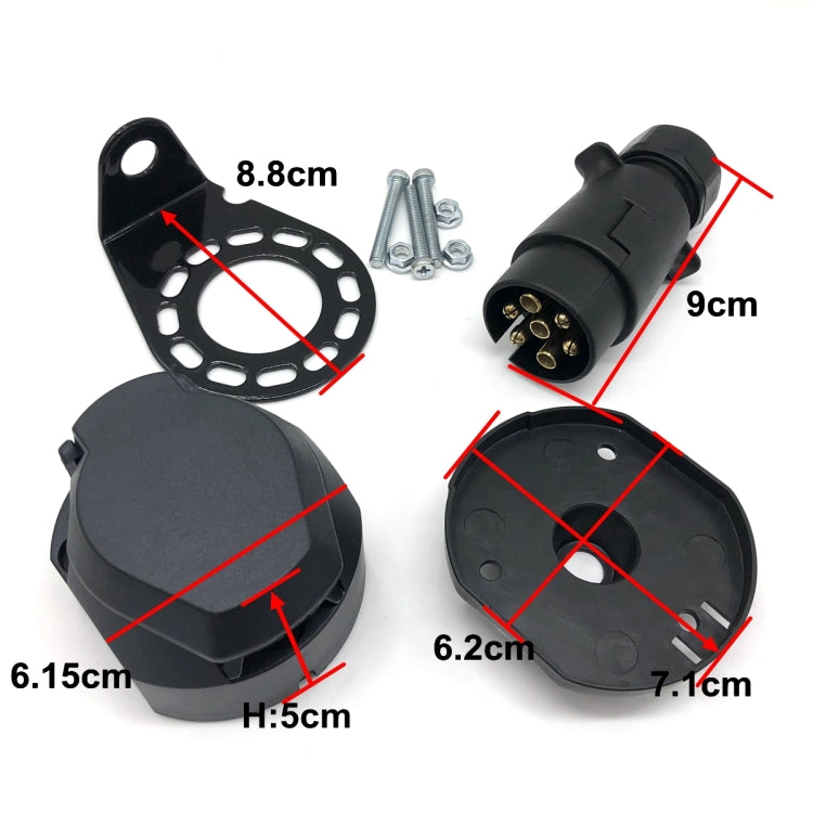 A0364 7 Pins 12N Electrics Converter Trailer Caravan Plug and Socket Adapter Connector - Terminal connectors by PMC TechLife | Online Shopping South Africa | PMC TechLife | Buy Now Pay Later Mobicred
