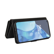 For OnePlus 9 Pro Skin Feel PU + TPU Horizontal Flip Leather Case With Holder & 15 Cards Slot & Wallet & Zipper Pocket & Lanyard(Black)