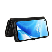 For OnePlus Nord N200 5G Skin Feel PU + TPU Horizontal Flip Leather Case With Holder & 15 Cards Slot & Wallet & Zipper Pocket & Lanyard(Black)