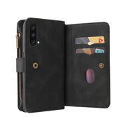 For OnePlus Nord CE 5G Skin Feel PU + TPU Horizontal Flip Leather Case With Holder & 15 Cards Slot & Wallet & Zipper Pocket & Lanyard(Black)
