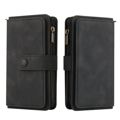 For LG G9 / Velvet Skin Feel PU + TPU Horizontal Flip Leather Case With Holder & 15 Cards Slot & Wallet & Zipper Pocket & Lanyard(Black) - LG by PMC Jewellery | Online Shopping South Africa | PMC Jewellery | Buy Now Pay Later Mobicred
