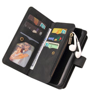 For LG G9 / Velvet Skin Feel PU + TPU Horizontal Flip Leather Case With Holder & 15 Cards Slot & Wallet & Zipper Pocket & Lanyard(Black)