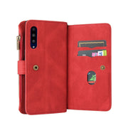 For LG G9 / Velvet Skin Feel PU + TPU Horizontal Flip Leather Case With Holder & 15 Cards Slot & Wallet & Zipper Pocket & Lanyard(Red)