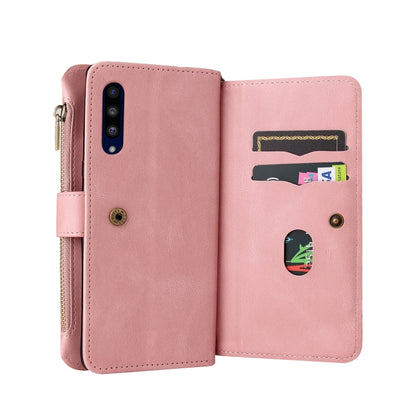 For LG G9 / Velvet Skin Feel PU + TPU Horizontal Flip Leather Case With Holder & 15 Cards Slot & Wallet & Zipper Pocket & Lanyard(Pink) - LG Cases by PMC Jewellery | Online Shopping South Africa | PMC Jewellery | Buy Now Pay Later Mobicred