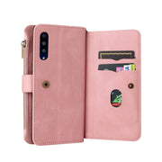 For LG G9 / Velvet Skin Feel PU + TPU Horizontal Flip Leather Case With Holder & 15 Cards Slot & Wallet & Zipper Pocket & Lanyard(Pink)