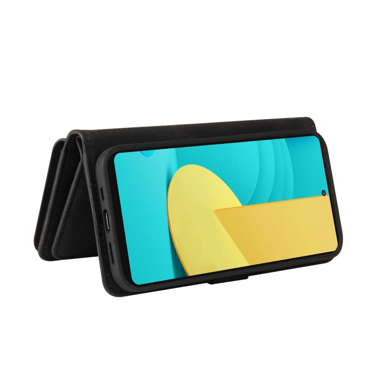 For LG Stylo 7 / Stylo 7 5G Skin Feel PU + TPU Horizontal Flip Leather Case With Holder & 15 Cards Slot & Wallet & Zipper Pocket & Lanyard(Black)