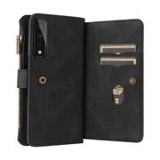 For LG Stylo 7 / Stylo 7 5G Skin Feel PU + TPU Horizontal Flip Leather Case With Holder & 15 Cards Slot & Wallet & Zipper Pocket & Lanyard(Black)