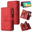 For LG Stylo 7 / Stylo 7 5G Skin Feel PU + TPU Horizontal Flip Leather Case With Holder & 15 Cards Slot & Wallet & Zipper Pocket & Lanyard(Red) - LG Cases by PMC TechLife | Online Shopping South Africa | PMC TechLife | Buy Now Pay Later Mobicred