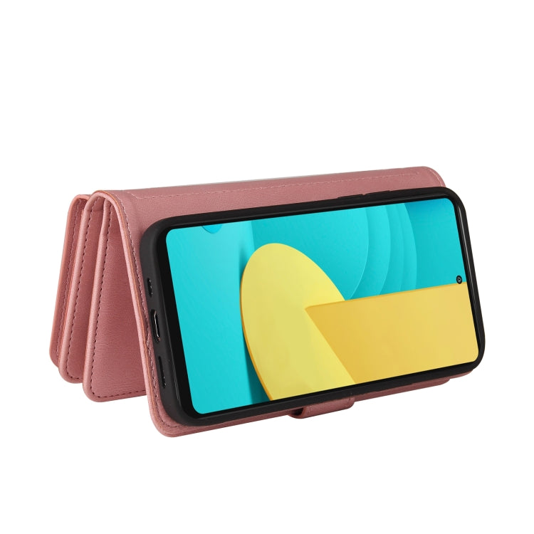 For LG Stylo 7 / Stylo 7 5G Skin Feel PU + TPU Horizontal Flip Leather Case With Holder & 15 Cards Slot & Wallet & Zipper Pocket & Lanyard(Pink) - LG Cases by PMC Jewellery | Online Shopping South Africa | PMC Jewellery | Buy Now Pay Later Mobicred