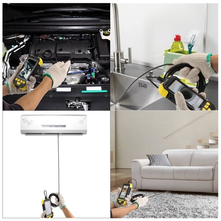 Y19 7.9mm Dual Lens Hand-held Hard-wire Endoscope with 4.3-inch IPS Color LCD Screen, Cable Length:5m(Yellow)