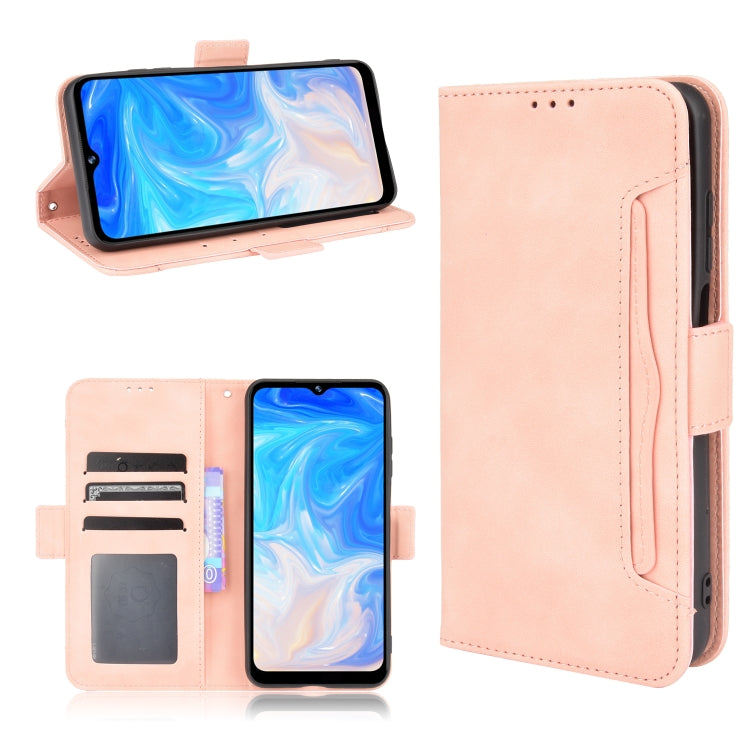 For Doogee N40 Pro Skin Feel Calf Pattern Horizontal Flip Leather Case with Holder & Card Slots & Photo Frame(Pink) - free shipping - PMC TechLife - Order now!