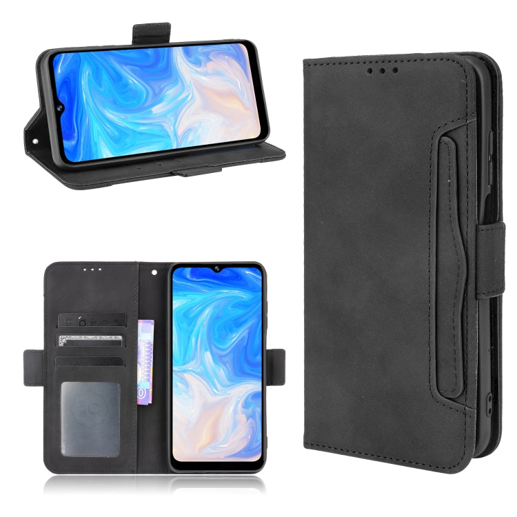 For Doogee N40 Pro Skin Feel Calf Pattern Horizontal Flip Leather Case with Holder & Card Slots & Photo Frame(Black) - More Brand by PMC TechLife | Online Shopping South Africa | PMC TechLife | Buy Now Pay Later Mobicred