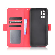 For Doogee N40 Pro Skin Feel Calf Pattern Horizontal Flip Leather Case with Holder & Card Slots & Photo Frame(Red)
