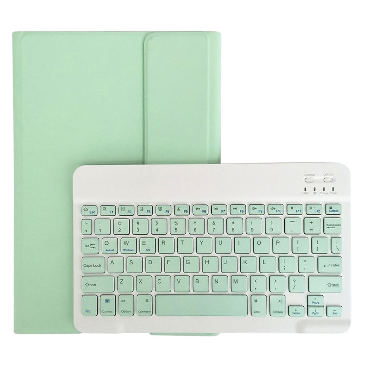 For Lenovo Pad Tab P11 Pro 11.5 inch TB-J706F LX115 Solid Color Detachable Square Keycap Bluetooth Keyboard Leather Tablet Case with Stand(Green) - Lenovo Keyboard by PMC TechLife | Online Shopping South Africa | PMC TechLife