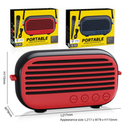New Rixing NR-3000M Bluetooth 5.0 Portable Karaoke Wireless Bluetooth Speaker with Microphone & Shoulder Strap(Red)