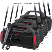 New Rixing NR-6011M Bluetooth 5.0 Portable Outdoor Karaoke Wireless Bluetooth Speaker with Microphone & Shoulder Strap(Black)