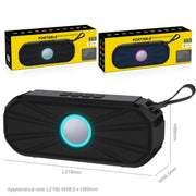 New Rixing NR-9012 Bluetooth 5.0 Portable Outdoor Wireless Bluetooth Speaker(Grey)