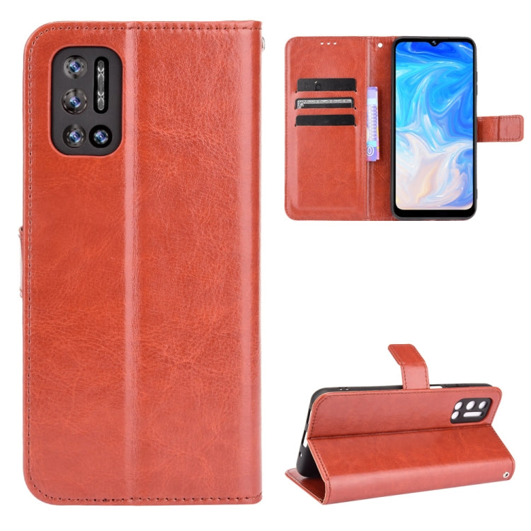 For Doogee N40 Pro Crazy Horse Texture Horizontal Flip Leather Case with Holder & Card Slots & Lanyard(Brown) - More Brand by PMC TechLife | Online Shopping South Africa | PMC TechLife | Buy Now Pay Later Mobicred