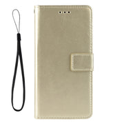 For Doogee N40 Pro Crazy Horse Texture Horizontal Flip Leather Case with Holder & Card Slots & Lanyard(Gold)