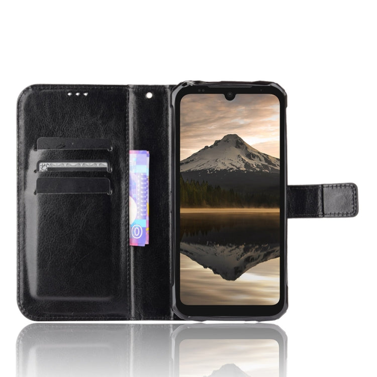 For Doogee S86 / S86 Pro Crazy Horse Texture Horizontal Flip Leather Case with Holder & Card Slots & Lanyard(Black) - More Brand by PMC TechLife | Online Shopping South Africa | PMC TechLife | Buy Now Pay Later Mobicred
