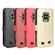 For Doogee S86 / S86 Pro Crazy Horse Texture Horizontal Flip Leather Case with Holder & Card Slots & Lanyard(Black)