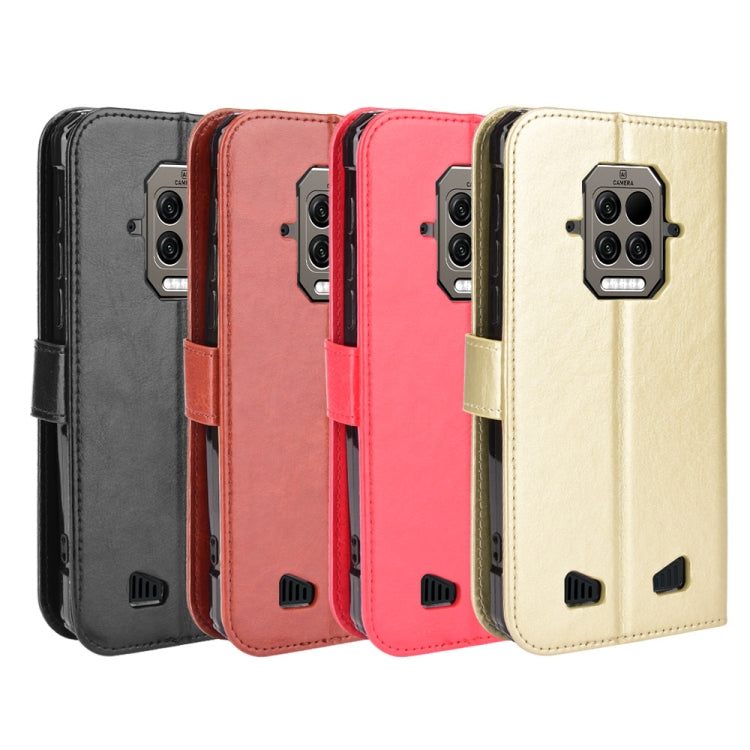 For Doogee S86 / S86 Pro Crazy Horse Texture Horizontal Flip Leather Case with Holder & Card Slots & Lanyard(Brown)