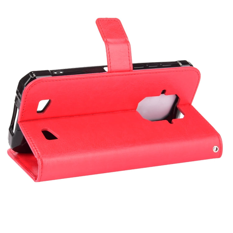For Doogee S86 / S86 Pro Crazy Horse Texture Horizontal Flip Leather Case with Holder & Card Slots & Lanyard(Red) - More Brand by PMC TechLife | Online Shopping South Africa | PMC TechLife | Buy Now Pay Later Mobicred