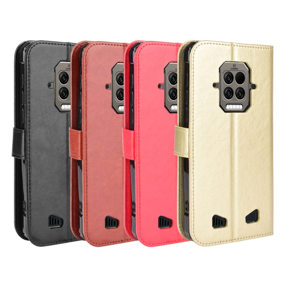 For Doogee S86 / S86 Pro Crazy Horse Texture Horizontal Flip Leather Case with Holder & Card Slots & Lanyard(Red)