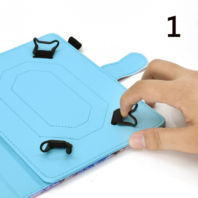 10 inch Universal Colored Drawing Horizontal Flip PU Leather Case with Holder & Card Slot(Green Butterfly)